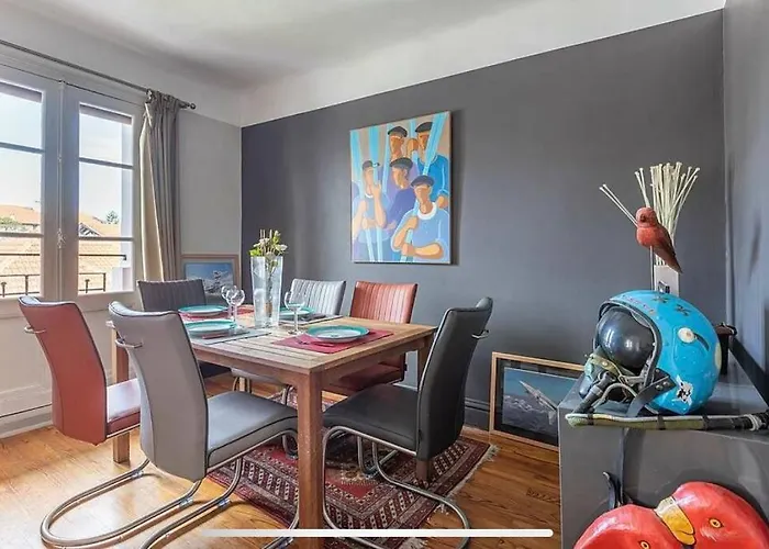 Appartement Exceptionnel 3 Pièces Art Déco En Dernier étage Avec Garage Privé Centre Biarritz